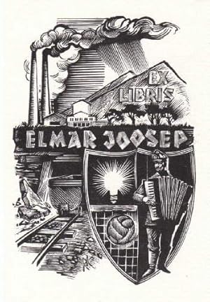 Bild des Verkufers fr Exlibris fr Elmar Joosep. Holzschnitt von Richard Kalko. zum Verkauf von Antiquariat Heinz Tessin