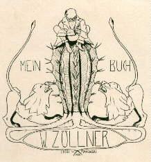 Image du vendeur pour Exlibris fr W.Zllner. Klischeedruck von Erich Makowski. mis en vente par Antiquariat Heinz Tessin