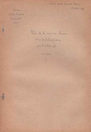 Bild des Verkufers fr Le claireurs dans la guerre maritime. Seiten 165-182 aus : Revue de Paris vom 1.Mrz 1914. zum Verkauf von Antiquariat Heinz Tessin