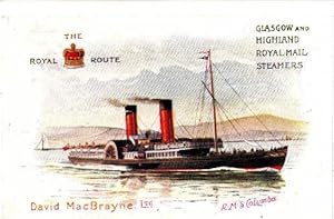 Bild des Verkufers fr The Royal Route. David Mac Brayne Ltd. Farbige Postkarte. Ungelaufen. zum Verkauf von Antiquariat Heinz Tessin