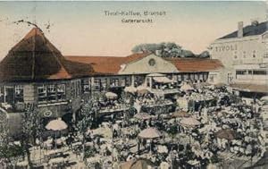 Bild des Verkufers fr Tivoli-Kaffee, Bremen. Gartenansicht. Farbige Ansichtskarte. Abgestempelt am 01.08.1920. zum Verkauf von Antiquariat Heinz Tessin