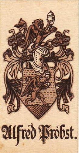 Bild des Verkufers fr Exlibris Alfred Probst Klischedruck. zum Verkauf von Antiquariat Heinz Tessin