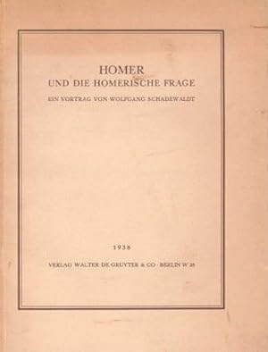 Imagen del vendedor de Homer und die Homerische Frage. Ein Vortrag. a la venta por Antiquariat Heinz Tessin