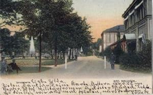 Sprudelpartie. Ansichtskarte in farbigem Lichtdruck. Abgestempelt Bad Nauheim 21.07.1904.
