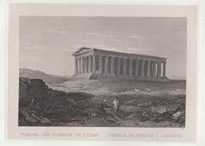 Tempel des Theseus zu Athen. Stahlstich auf aufgewalztem Japanpapier (nach C.Frommel).