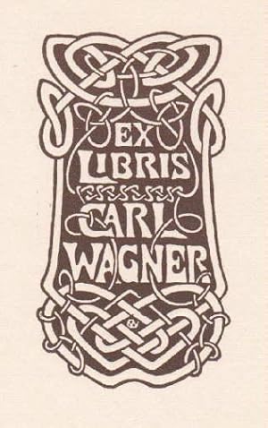 Bild des Verkufers fr Exlibris fr Carl Wagner. Holzschnitt von Carl Wagner. zum Verkauf von Antiquariat Heinz Tessin