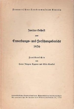 Zweites Beiheft zum Erwerbungs- und Forschungsbericht 1936. Mit einigen Illustrationen.