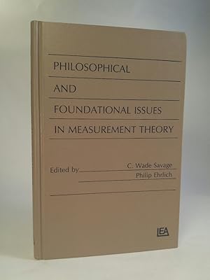 Bild des Verkufers fr Philosophical and Foundational Issues in Measurement Theory zum Verkauf von ANTIQUARIAT Franke BRUDDENBOOKS