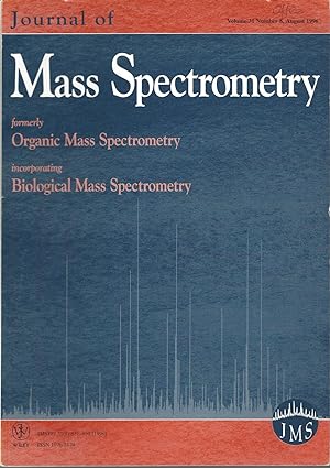 Immagine del venditore per Journal Of Mass Spectrometry: Volume 31, Number 8, August 1996 venduto da BYTOWN BOOKERY