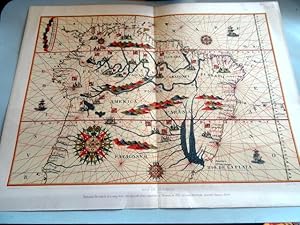 Map of America Reduced fac-simile of a map from the Spanish atlas executed at Messina in 1582 by ...