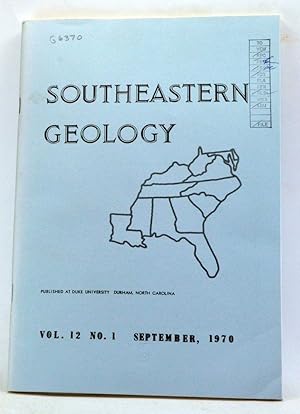 Bild des Verkufers fr Southeastern Geology, Volume 12, Number 1 (1970) zum Verkauf von Cat's Cradle Books