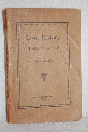 Imagen del vendedor de Iowa History as Told in Biography a la venta por Books by White/Walnut Valley Books