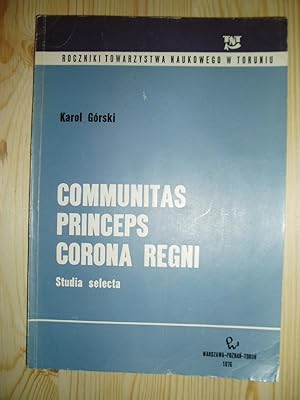 Seller image for Communitas princeps corona regni : studia selecta for sale by Expatriate Bookshop of Denmark