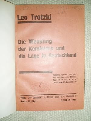 Seller image for Die Wendung der Komintern und die Lage in Deutschland [bound together with two other pamphlets, ca. 1932] for sale by Expatriate Bookshop of Denmark