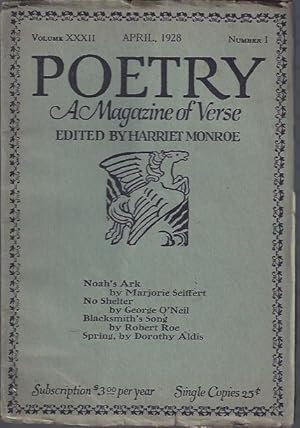 Seller image for Poetry, a Magazine of Verse April, 1928 for sale by The Ridge Books