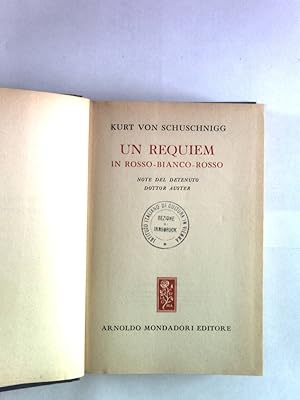 Image du vendeur pour Un Requiem in Rosso-Bianco-Rosso. mis en vente par Antiquariat Bookfarm