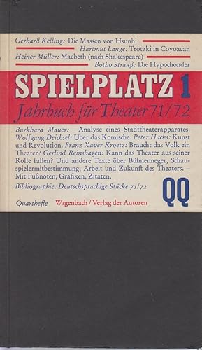 Bild des Verkufers fr Spielplatz 1 Jahrbuch fr Theater 71/72 zum Verkauf von Allguer Online Antiquariat