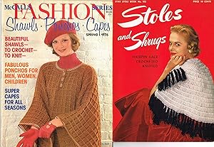 Seller image for McCALL'S FASHION Shawls, Ponchos, Capes -SPRING 1976 (2) Stoles and Shrugs: Hairpin Lace, Crocheted, Knitted - Star Stole Book No. 103 for sale by SUNSET BOOKS