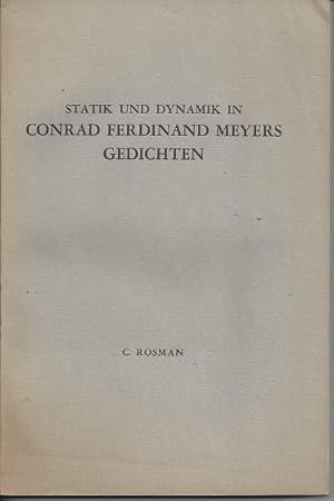 Statik und Dynamik in Conrad Ferdinand Meyers Gedichten. Academisch proefschrift.