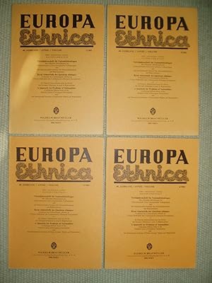 Bild des Verkufers fr Europa Ethnica. Quarterly for Problems of Nationalities. 40. Jahrgang, nrs 1; 2; 3; 4 - 1983 zum Verkauf von Expatriate Bookshop of Denmark