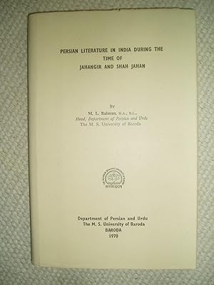 Seller image for Persian Literature in India During the Time of Jahangir and Shah Jahan for sale by Expatriate Bookshop of Denmark