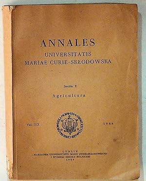 Annales Universitatis Mariae Curie-Sklodowska. Sectio E Agricultura Vol. XIX