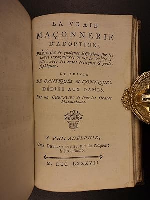 1787 Adonhiramite Freemasonry Masonic Rites Ritual Guillemain Franc Maconnerie: Louis Guillemain de...