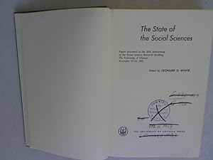 Bild des Verkufers fr The State of the Social Sciences. zum Verkauf von Antiquariat Bookfarm