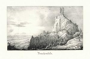 Bild des Verkufers fr Drachenfels mit Blick ins Rheintal ('Drachenfels.'). zum Verkauf von Antiquariat Norbert Haas