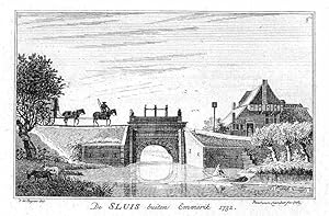 Schleuse ('De Sluis buiten Emmerik 1732.').