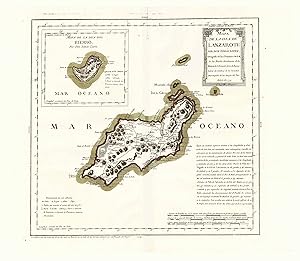 'Mapa De La Isla De Lanzarote Por Don Tomas Lopez, Geografo de los Dominios de S.M. de las Reales...