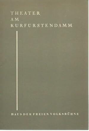 Bild des Verkufers fr Programmheft zu: Das Dunkel am Ende der Treppe. Deutsch von Leo Mittler. Regie: Joseph Millo. Bhnenbild und Kostme: Friedrich Prtorius. Darsteller: Ruth Hausmeister, Hans Walter Clasen, Helo Gutschwager, Christiane Pauli, Sabine Eggerth, Tilo von Berlepsch, Eva Bubat, Wolf Parr, Michael Degen. Auffhrung: 1959. Spielzeit 1958/59. zum Verkauf von Antiquariat Carl Wegner