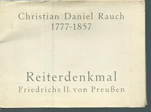 Bild des Verkufers fr Reiterdenkmal Friedrich II. von Preuen. 10 Schwarz-Wei-Fotos im Postkartenformat in altweier Mappe. zum Verkauf von Antiquariat Carl Wegner