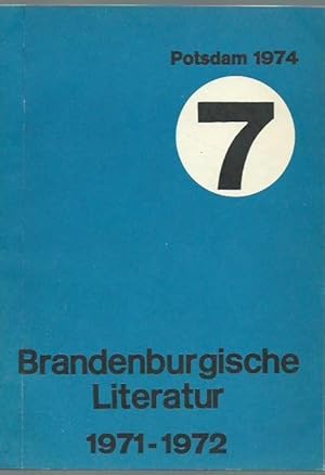 Brandenburgische Literatur Band 7. Regionalbibliographie für die Bezirke Cottbus, Frankfurt an de...