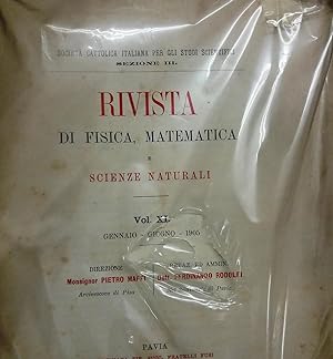 Seller image for Rivista di fisica, matematica e scienze naturali. Fondata nel 1900 da Pietro Maffei. Pubblicazione mensile for sale by Libreria M. T. Cicerone