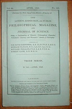 The London, Edinburgh, and Dublin Philosophical Magazine and Journal of Science. Third Series. No...