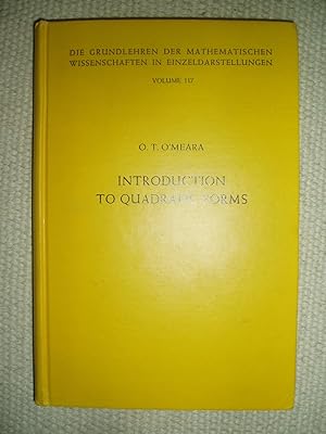 Seller image for Introduction to Quadratic Forms for sale by Expatriate Bookshop of Denmark