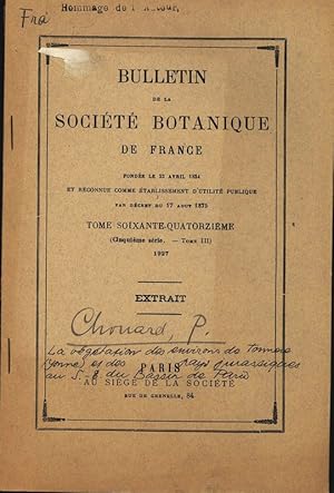 Imagen del vendedor de La vgtation des environs de Tonnerre. (Yonne) et des pays jurassiques au S.-B. du bassin de Paris. BULLETIN DE LA SOCIT BOTANIQUE DE FRANCE, TOME SOIXANTE-QUATORZIME (Cinquime srie. - Tome III) 1927. a la venta por Antiquariat Bookfarm