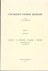 Seller image for Catalogus Faunae Graeciae. Pars II: Aves. for sale by Buchversand Joachim Neumann