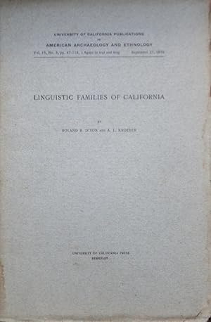 Immagine del venditore per Linguistic families of California venduto da Bouquinerie L'Ivre Livre