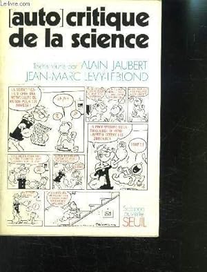 Seller image for AUTO-CRITIQUE DE LA SCIENCE for sale by Le-Livre