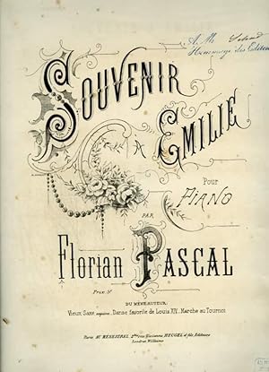 Seller image for SOUVENIR A EMILE - POUR PIANO. for sale by Le-Livre