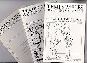 Raymond Queneau romancier. Actes du 1er colloque international. Complet des 3 volumes.