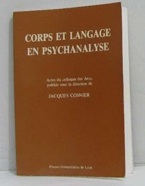 Image du vendeur pour Corps et langage en psychanalyse actes mis en vente par crealivres