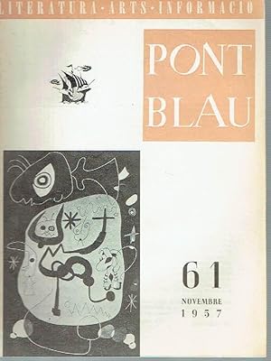 Pont Blau, nº 61. Revista de Literatura, arts i informació. Novembre de 1957.