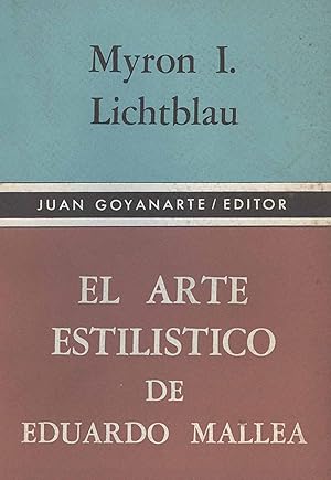 Seller image for El arte estilistico de Eduardo Mallea. for sale by Ventara SA