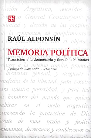 Seller image for Memoria poltica : transicin a la democracia y derechos humanos.-- ( Seccin de obras de poltica y derecho ) for sale by Ventara SA