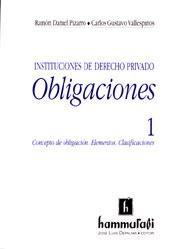 Imagen del vendedor de Obligaciones : concepto de obligacin; elementos; clasificaciones.-- ( Instituciones de derecho privado ) a la venta por Ventara SA