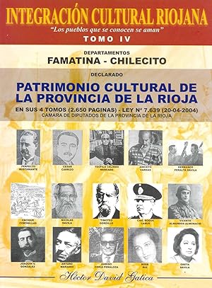 Image du vendeur pour Integracion cultural riojana. vol. 4 , Departamentos Famatina, Chilecito mis en vente par Ventara SA