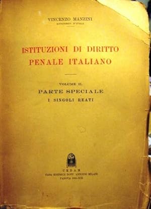 Bild des Verkufers fr Istituzioni di diritto penale italiano. zum Verkauf von Libreria La Fenice di Pietro Freggio